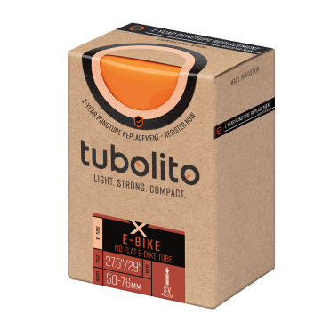 Tubolito X-Tubo E-Bike Valve in Orange - 700/27.5"/29" 1.80 - 3.00" - 42mm Presta