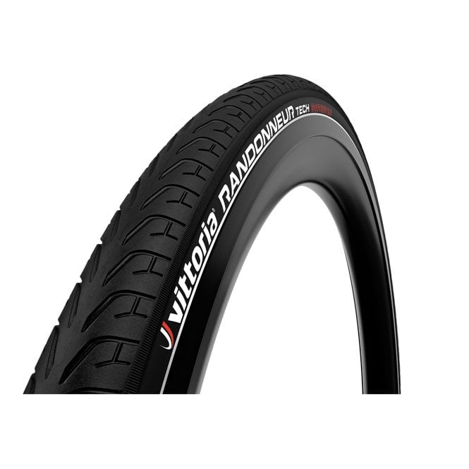 Vittoria Randonneur Tech G2.0 - Rigid  Tyre - Full Black / Reflective - 26 Inch