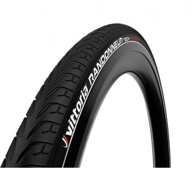 Vittoria Randonneur Tech G2.0 - Rigid  Tyre - Full Black / Reflective - 700 C
