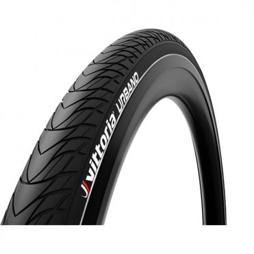Vittoria Urbano - Rigid  Tyre - Full Black / Reflective - 26 Inch