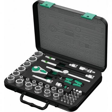 Wera Tools 8100 SB 2 Speed Ratchet Set 3/8" Drive 43pcs