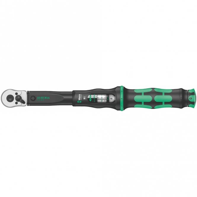 Wera Tools Torque Wrench W/Rev Ratchet 10-50 Nm, 1/4