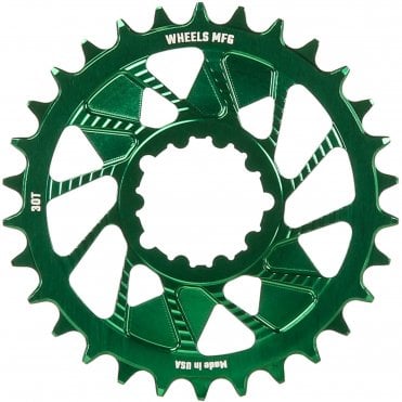 Wheels Manufacturing Green MTB Chainring - SRAM 3-Bolt T-Type