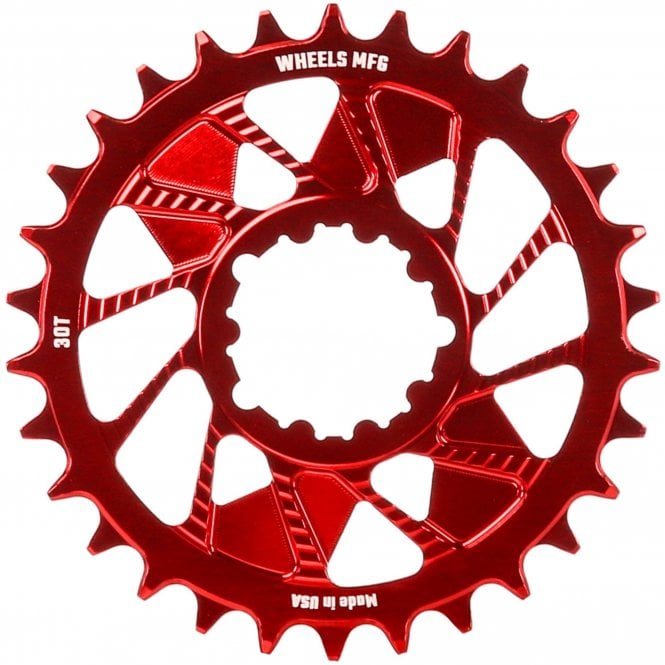 Wheels Manufacturing Red MTB Chainring - SRAM 3-Bolt T-Type