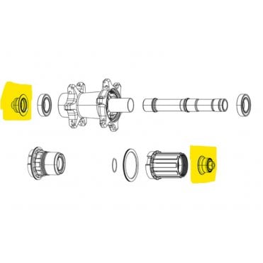 Zipp Wheel Quick Release Axle End Caps for Zipp 176 Centre-Lock Hub (Zipp 303S)
