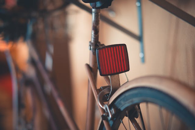 Photo of a rear bike light